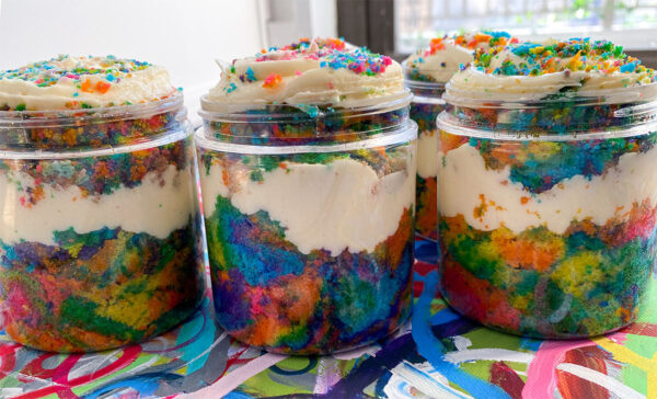 Andie's Eats Rainbow Cake Scraps | Custom Cake Bakery Westchester | Cake Scrap Creations NYC
